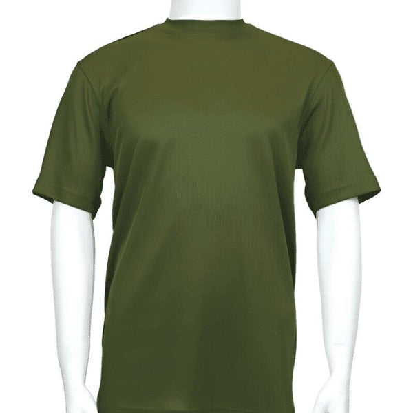 Men Dressy T - Shirt Log - In Uomo Soft Crew Neck Silky Short Sleeves 218 olive - J.Valintin Men's Wear Legend - 22796