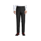 Men Flat Front Suit Separate Pants Slim Fit Soft light Weight Slacks 201 - 1 Black - J.Valintin Men's Wear Legend - 97692