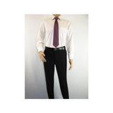 Men Flat Front Suit Separate Pants Slim Fit Soft light Weight Slacks 201 - 1 Black - J.Valintin Men's Wear Legend - 97692