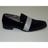 Men Formal shoes After midnight Velvet silver Crystal Slip on 6715 Black/Silver - J.Valintin Men's Wear Legend - 22