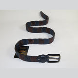 Men Genuine Leather Belt PIERO ROSSI Turkey Croc print Hand Stitch 69 Brown navy - J.Valintin Men's Wear Legend - 97491