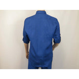 Men INSERCH premium Soft Linen Breathable 2pc Walking Leisure suit LS29116 Royal - J.Valintin Men's Wear Legend - 100682