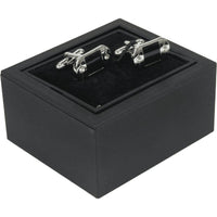 Men J.Valintin Cufflinks by Vitorofolo for French Cuff Shirt V29 - 11 Silver black - J.Valintin Men's Wear Legend - 95524