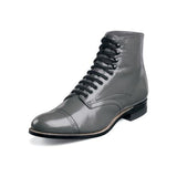 Men Leather Stacy Adams Madison Ankle Boot Biscuit High top 00015 - 10 Gray - J.Valintin Men's Wear Legend - 00015 - 10_7_M