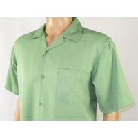 Men MONTIQUE 2pc Walking Leisure Suit Matching Set Short Sleeves 696 Apple Green - J.Valintin Men's Wear Legend - 95753