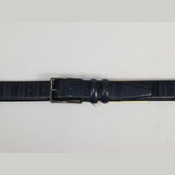 Men Navy Blue Genuine Leather Belt PIERO ROSSI Turkey Soft Full Grain #Navy line - J.Valintin Men's Wear Legend - 97303