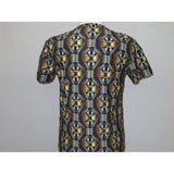 Men Oscar Banks Turkey Party T - Shirt Satin European 1168 - 07 Black Gold Fancy - J.Valintin Men's Wear Legend - 72580