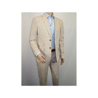 Men Premium 100% Linen Cocktail Suit by INSERCH Breathable and cool SU880 Tan - J.Valintin Men's Wear Legend - 100647