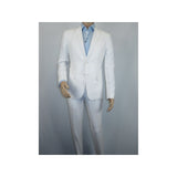 Men Premium 100% Linen Cocktail Suit by INSERCH Breathable and cool SU880 White - J.Valintin Men's Wear Legend - 100640