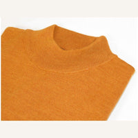 Men PRINCELY Made in Turkey Soft Merinos Wool Sweater Knits Mock 1011 - 00 Rust - J.Valintin Men's Wear Legend - 96665