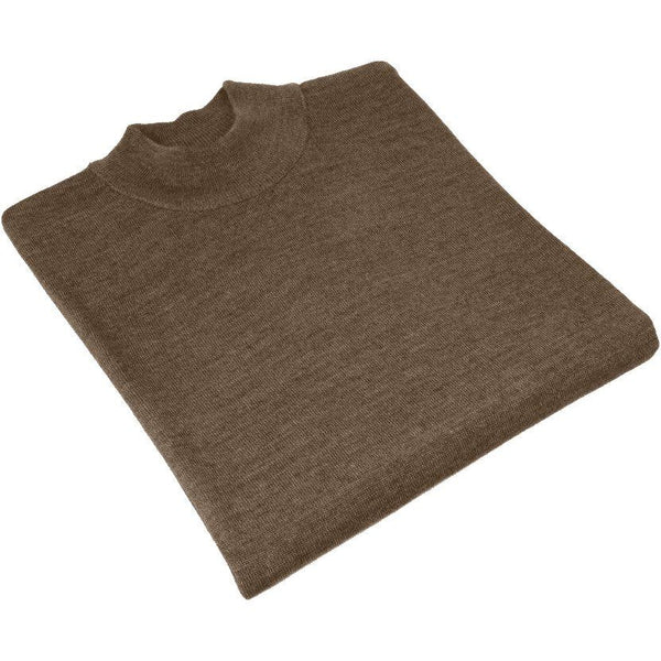 Men PRINCELY Soft Comfort Merinos Wool Sweater Knits Mock 1011 - 00 Taupe - J.Valintin Men's Wear Legend - 1011 - 00 Taupe - M