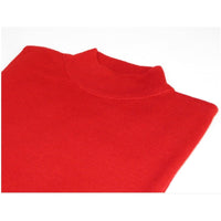 Men PRINCELY Soft Comfortable Merinos Wool Sweater Knits Mock Neck 1011 - 00 Red - J.Valintin Men's Wear Legend - 96701