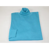 Men PRINCELY Turtle neck Sweater From Turkey Merino Wool 1011 - 80 Lt Turquoise - J.Valintin Men's Wear Legend - 1011 - 80 Lt Turq - M