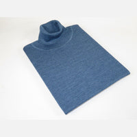 Men PRINCELY Turtle neck Sweater From Turkey Soft Merino Wool 1011 - 80 Denim Blue - J.Valintin Men's Wear Legend - 96721