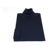 Men PRINCELY Turtle neck Sweater From Turkey Soft Merino Wool 1011 - 80 Navy Blue - J.Valintin Men's Wear Legend - 96725