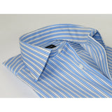 Men Reddington 100% Cotton Dress Sports shirt Regular Modern fit 175 Blue Stripe - J.Valintin Men's Wear Legend - 4420