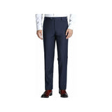 Men Renoir Flat Front Pants 100% Wool Super 140's Classic Fit 508 - 19 Navy Blue - J.Valintin Men's Wear Legend - 73911