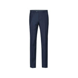 Men Renoir Flat Front Pants 100% Wool Super 140's Classic Fit 508 - 19 Navy Blue - J.Valintin Men's Wear Legend - 73911