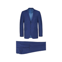 Men RENOIR suit Solid 2 Button Business Formal All Purpose Slim Fit 201 - 20 Blue - J.Valintin Men's Wear Legend - 97562