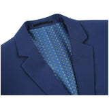 Men RENOIR suit Solid 2 Button Business Formal All Purpose Slim Fit 201 - 20 Blue - J.Valintin Men's Wear Legend - 97562