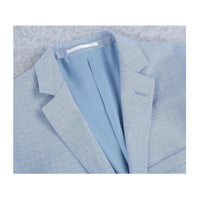 Men RENOIR suit Solid 2 Button Business Formal All Purpose Slim Fit 203 - 9 Blue - J.Valintin Men's Wear Legend - 97617