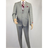 Men RENOIR suit Solid Two Button Business or Formal Slim Fit 202 - 2 Light gray - J.Valintin Men's Wear Legend - 202 - 2 - Lt Gray - 36S