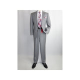 Men Renoir Suit Super 140 Soft Wool 2Button 2Vents Classic Fit 508 - 5 Lt Gray - J.Valintin Men's Wear Legend - 73374