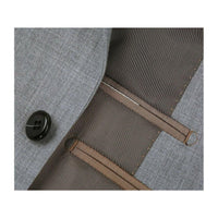 Men Renoir Suit Super 140 Soft Wool 2Button 2Vents Classic Fit 508 - 5 Lt Gray - J.Valintin Men's Wear Legend - 73374