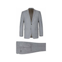 Men Renoir Suit Super 140 Soft Wool 2Button 2Vents Classic Fit 508 - 5 Lt Gray - J.Valintin Men's Wear Legend - 73374