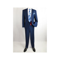 Men Renoir Suit Super 140s Soft Wool 2Button Side Vent Classic Fit 508 - 19 Navy - J.Valintin Men's Wear Legend - 73399