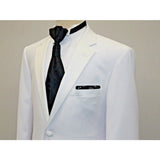 Men Renoir Tuxedo Two Button Notch Formal with Satin Lapel trims 201 - 6 White - J.Valintin Men's Wear Legend - 21682