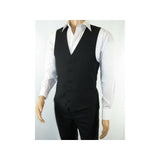 Men RENOIR Vest Wool 140 Adjustable ,V - Neck 2 Pocket Fully lined 555 - 3 Charcoal - J.Valintin Men's Wear Legend - 80089