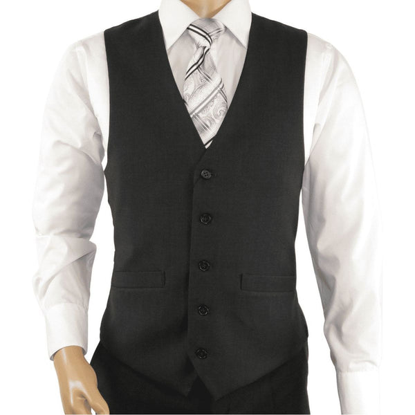 Men RENOIR Vest Wool 140 Adjustable ,V - Neck 2 Pocket Fully lined 555 - 3 Charcoal - J.Valintin Men's Wear Legend - 80089