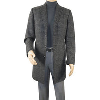 Men RENOIR Wool Blend Black White Plaid 3/4 Length Winter Coat W/Liner 43 - 18 - 095 - J.Valintin Men's Wear Legend - 19053