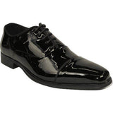 Men Santino Luciano Formal Dress Shoes Patent Leather Shiny Lace up C384 Black - J.Valintin Men's Wear Legend - 100825