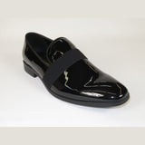 Men Santino Luciano Formal Shoes Patent Leather Shiny Slip on Loafer C356 Black - J.Valintin Men's Wear Legend - 99030