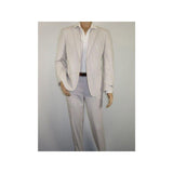 Men Seersucker Suit By Adolfo Stripe Casual Dressy Summer Suit 2 Button C624 Tan - J.Valintin Men's Wear Legend - 108766