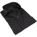 Men Shirt AXXESS Turkey Egyptian Cotton High Collar French Cuffs 224 - 05 Black - J.Valintin Men's Wear Legend - 99293