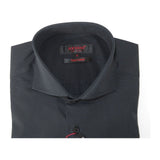 Men Shirt AXXESS Turkey Egyptian Cotton High Collar French Cuffs 224 - 05 Black - J.Valintin Men's Wear Legend - 99293