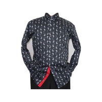 Men Shirt J.Valintin Turkey Usa Egyption Cotton Axxess Style 4S96 - 03 Black - J.Valintin Men's Wear Legend - 26