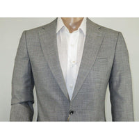 Men Sport Coat by Berlusconi Turkey Soft European Plaid #AT77 02 Gray Linen - J.Valintin Men's Wear Legend - 98939