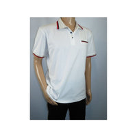 Men Sports Shirt DE - NIKO Short Sleeves Cotton Fashion Polo Shirt DBK113 White - J.Valintin Men's Wear Legend - 99353