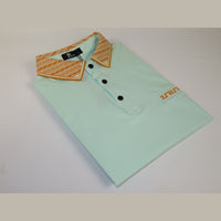 Men Sports Shirt PAZO by DE - NIKO Short Sleeves Cotton Polo Shirt DBK2303 Mint - J.Valintin Men's Wear Legend - 100623