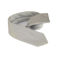 Men Stacy Adams Neck tie Hanky Set Business Formal Solid Color Satin S12 Silver - J.Valintin Men's Wear Legend - 24788