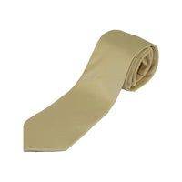 Men Stacy Adams Neck tie Hanky Set Business Formal Solid Color Satin S13 Beige - J.Valintin Men's Wear Legend - 24789