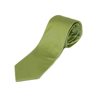 Men Stacy Adams Neck tie Hanky Set Business Formal Solid Satin S4 Lime Green - J.Valintin Men's Wear Legend - 24780