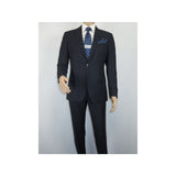 Men Suit BERLUSCONI Turkey 100% Italian Wool Super 180's #Ber29 Navy Blue Stripe - J.Valintin Men's Wear Legend - 100963