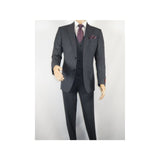 Men Suit BERLUSCONI Turkey 100% Italian Wool Super 180's Vested #Ber15 Charcoal - J.Valintin Men's Wear Legend - 98573