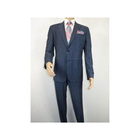 Men Suit BERLUSCONI Turkey 100% Soft Italian Wool Super 180's #Ber27 Navy Blue - J.Valintin Men's Wear Legend - 100949