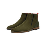 Men TAYNO Chelsea Chukka Micro Suede Soft Comfortable Boot Coupe Olive - J.Valintin Men's Wear Legend - 99555